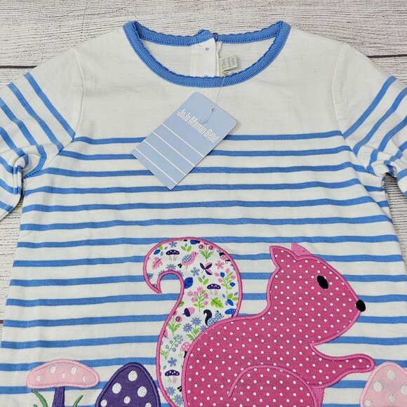 NWT JOJO MAMAN BEBE Squirrel Long‎ Sleeve Cotton Graphic Top Size 2-3 Years - Picture 1 of 4